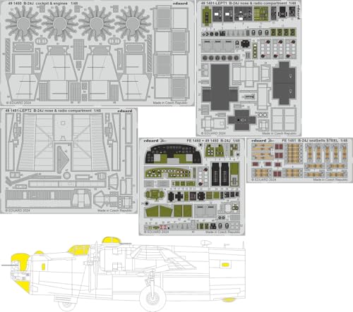 エデュアルド(Eduard) 1/48 ビッグエド コンソリデーテッド・エアクラフト B-24J リベレーター パーツセット パート1 (ホビーボス用) プラモデル用パーツ EDUBIG49423