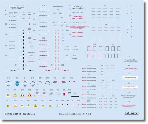 エデュアルド(Eduard) 1/32 メッサーシュミット Bf109G データステンシルデカール (汎用) プラモデル用デカール EDUD32023