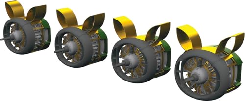 エデュアルド(Eduard) 1/72 ブラッシン コンソリデーテッド・エアクラフト B-24H リベレーター エンジン・カウリング 開状態 4個入 (エアフィックス用) プラモデル用パーツ EDU672386