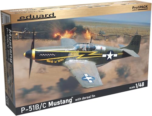 エデュアルド(Eduard) 1/48 プロフィパック アメリカ P-51B/C ドーサルフィン プラモデル 組立キット EDU82108