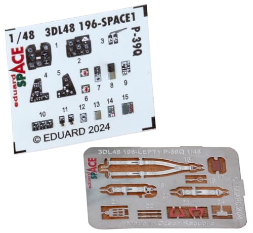 エデュアルド(Eduard) 1/48 スペース ベル P-39Q エアラコブラ 内装3Dデカール・エッチングパーツセット (アルマホビー用) プラモデル用デカール EDU3DL48196