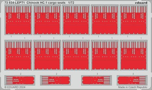 エデュアルド(Eduard) 1/72 ボーイング・バートル チヌーク HC.1 貨物室座席 エッチングパーツ (エアフィックス用) プラモデル用パーツ EDU73834