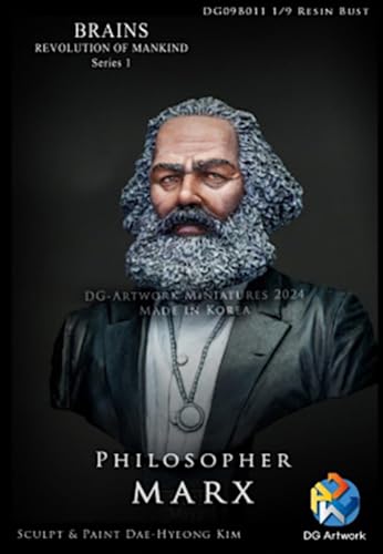 DGアートワーク 1/9 ブレーンシリーズ 哲学者 マルクス (バストモデル) 未塗装レジン製組み立てキット DG09B011 (人)