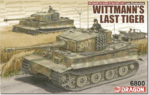 プラッツ ドラゴン 1/35 WW2 ドイツ ティーガーI 後期生産型 ヴィットマン ラストティーガー コーティング付/マジックトラック/アルミ砲身/3Dプリントマズルブレーキ/フィギュア4体/戦車兵アクリルスタンド付 豪華仕様 プラモデル DR6800A (戦車)