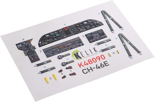 レスキット (Reskit) 1/48 バートル CH-46E シーナイト 内装3Dデカール (アカデミー用) プラモデル用デカール RSKK48090