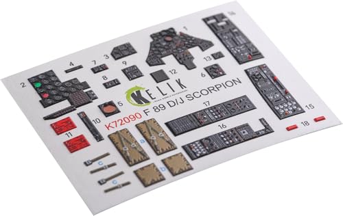 レスキット (Reskit) 1/72 ノースロップ F-89D/J スコーピオン 内装3Dデカール (レベル用) プラモデル用デカール RSKK72090