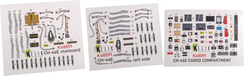 レスキット (Reskit) 1/48 バートル CH-46E シーナイト 貨物室内装3Dデカール (アカデミー用) プラモデル用デカール RSKK48091