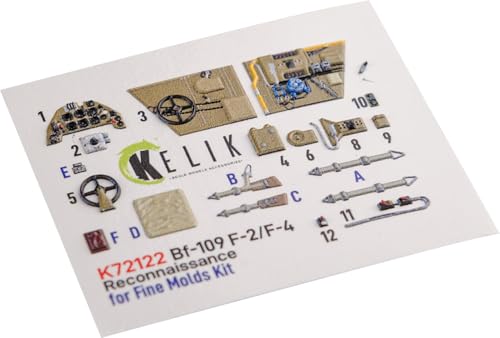 レスキット (Reskit) 1/72 メッサーシュミット Bf109F-2/F-4 内装3Dデカール RLM02色 (ファインモールド用) プラモデル用デカール RSKK72122