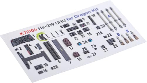 レスキット (Reskit) 1/72 ハインケル He219 ウーフー 内装3Dデカール (ドラゴン用) プラモデル用デカール RSKK72104