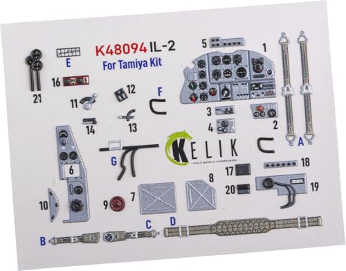 レスキット (Reskit) 1/48 イリューシン Il-2 シュトルモビク 内装3Dデカール (タミヤ用) プラモデル用デカール RSKK48094