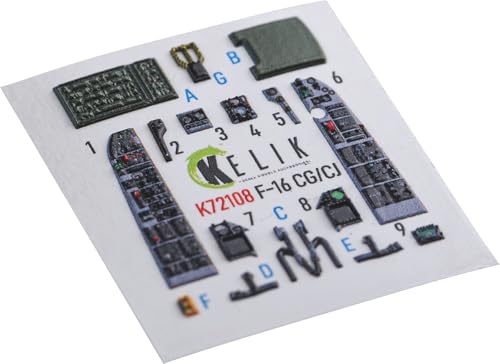 レスキット (Reskit) 1/72 ジェネラル・ダイナミクス F-16CG/CJ ファイティングファルコン 内装3Dデカール (アカデミー用) プラモデル用デカール RSKK72108