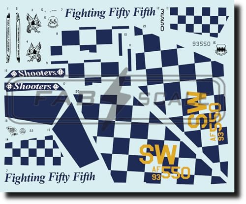ファブスケール 1/72 アメリカ F-16CM ファイティングファルコン ブロック50 第55戦闘飛行隊 ショー空軍基地 2023年 プラモデル用デカール FABD72010