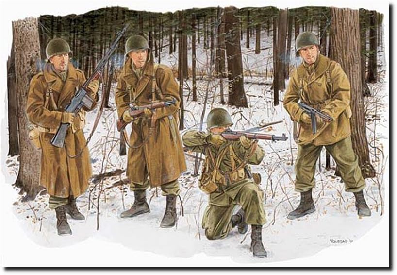 プラッツ ドラゴン 1/35 WW2 アメリカ 第101空挺師団兵 冬季装備 バストーニュ1944 プラモデル DR6163 (人)