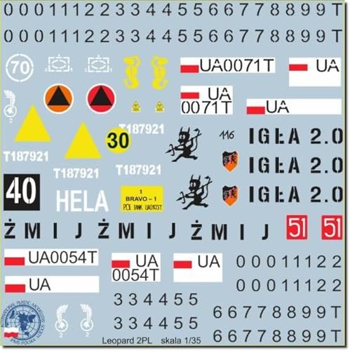 トロモデル 1/35 ポーランド レオパルト 2PL用デカール 4種4台分 プラモデル用デカール TRM2024