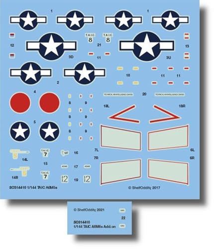 シェルフオディティー(Shelf Oddity) 1/144 三菱 零式艦上戦闘機 52型 アメリカ軍鹵獲機 デカール 2機分入 プラモデル用デカール PSO3144010