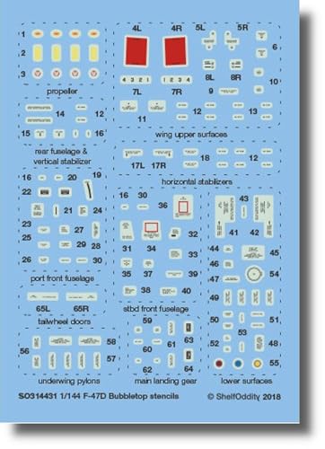 シェルフオディティー(Shelf Oddity) 1/144 リパブリック F-47D サンダーボルト データステンシルデカール プラモデル用デカール PSO3144031
