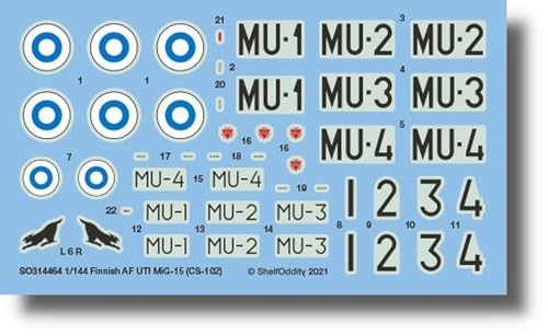 シェルフオディティー(Shelf Oddity) 1/144 フィンランド ミグ MiG-15UTI ファゴット デカール プラモデル用デカール PSO3144064