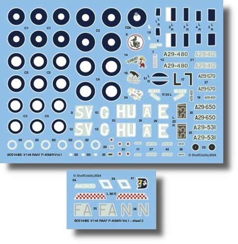シェルフオディティー(Shelf Oddity) 1/144 オーストラリア カーチス・ライト P-40M/N ウォーホーク パート1 デカール 4機分入 プラモデル用デカール PSO3144065