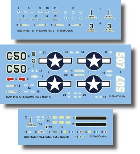 シェルフオディティー(Shelf Oddity) 1/144 グラマン FM-2 ワイルドキャット NAMU(大戦後) デカール・エッチングパーツセット プラモデル用デカール PSO3144013