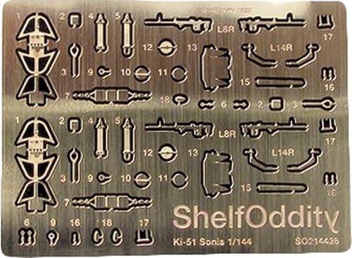 シェルフオディティー(Shelf Oddity) 1/144 三菱 九九式軍偵察機 エッチングパーツ 2機分入 (クリアープロップ用) プラモデル用パーツ PSO2144026