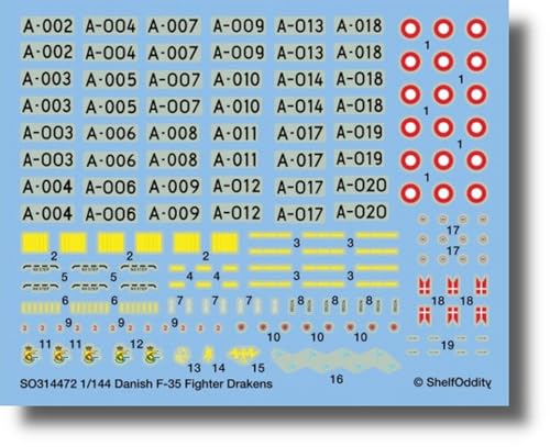 シェルフオディティー(Shelf Oddity) 1/144 デンマーク サーブ J35 ドラケン デカール 3機分入 プラモデル用デカール PSO3144072