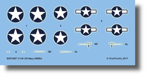 シェルフオディティー(Shelf Oddity) 1/144 三菱 零式艦上戦闘機 21型 アメリカ海軍鹵獲機 デカール 2機分入 プラモデル用デカール PSO3144007
