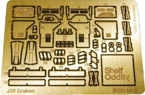 シェルフオディティー(Shelf Oddity) 1/144 サーブ J35 ドラケン エッチングパーツ (Fトイズ用) プラモデル用パーツ PSO2144019
