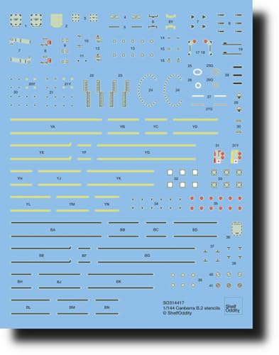 シェルフオディティー(Shelf Oddity) 1/144 イングリッシュ・エレクトリック キャンベラ B.2 データステンシルデカール プラモデル用デカール PSO3144017