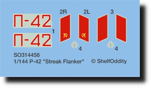 シェルフオディティー(Shelf Oddity) 1/144 スホーイ P-42 レコードフランカー デカール プラモデル用デカール PSO3144056