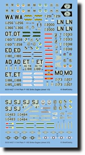 シェルフオディティー(Shelf Oddity) 1/144 マクドネル・ダグラス F-15E ストライクイーグル デカール1 (4機分入) プラモデル用デカール PSO3144027
