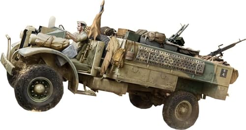 サンダーモデル 1/35 イギリス フォード F-30 トラック 重装備 砂漠挺身隊 LRDG フィギュア 2体付属 プラモデル 組立キット TB35311