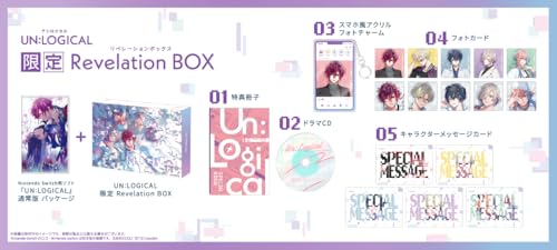 UN:LOGICAL (アンロジカル) 限定 Revelation BOX -Switch 【特典】限定 Revelation BOX特典冊子、ドラマCD『スペシャルステージ ―雅火の宝物―』、スマホ風アクリルフォトチャーム、フォトカード、キャラクターメッセージカード 同梱