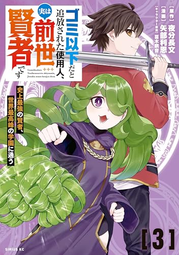 ゴミ以下だと追放された使用人、実は前世賢者です〜史上最強の賢者、世界最高峰の学園に通う〜 3巻 表紙