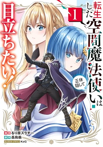 転生した空間魔法使いは正体隠して目立ちたい！ 1巻 表紙