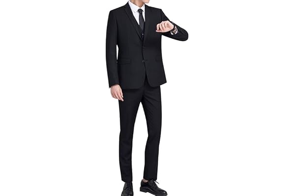 [Fuyumoe] スーツ メンズ 上下セット 2点セット セットアップ 2つボタン 就職スーツ ビジネススーツ フォーマル 喪服 礼服 結婚式 パーティー メンズスーツ 大きいサイズ