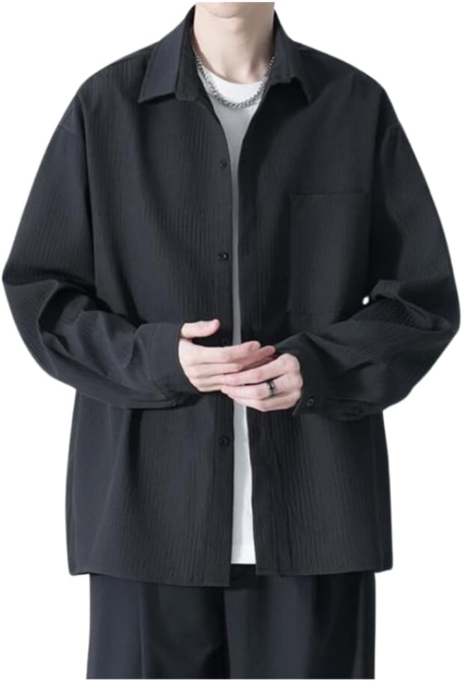 [foveitaa] メンズ シャツ 長袖 春秋服 メンズ ワイシャツ 大きい サイズ ビジネス カジュアル yシャツ ゆったり おしゃれ 服 軽い 柔らかい かっこいい トップス 無地 シンプル オシャレ