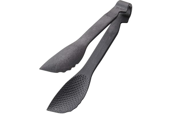 遠藤商事 TKG トング 24cm ブラック ポリプロピレン樹脂 ダブルエンボス加工で食材がこびりつきにくい 長さx幅x高さ:24.5 x 5 x 5 cm マジックサービングトング 業務用 BMS1427