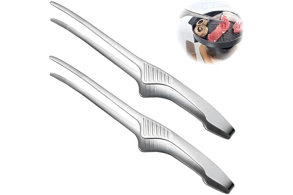 BIUTEFOR トング ステンレス 焼肉トング (2本セット) キャンプ バーベキュー 薬味 調理用 すべりどめせっけい 堅牢耐摩耗性