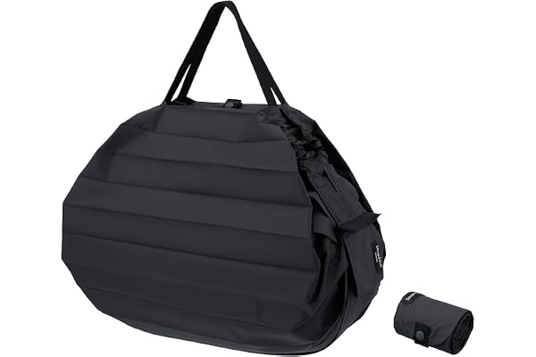 [マーナ] Shupatto コンパクトバッグ M (15L) シュパット エコバッグ 折りたたみ 買い物袋 (コンパクト/丈夫) | ジェットブラック S515BK
