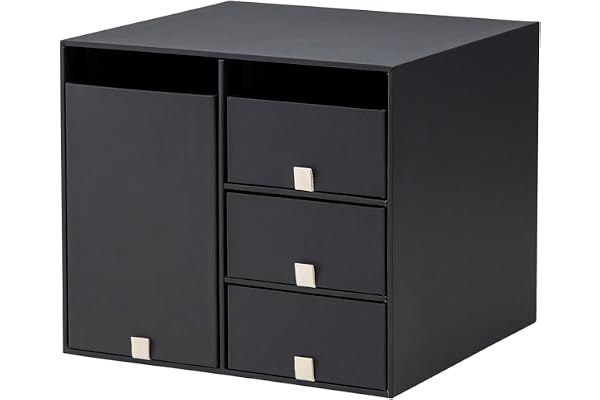 プラス デスクオーガナイザー リビングポスト LP-304YS ブラック Sサイズ 85-130 | 小物入れ| 収納ボックス| 収納ケース| 引き出し| 化粧品収納