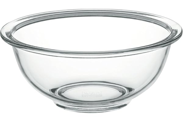 iwaki AGCテクノグラス 耐熱ガラスボウル 丸型 1.5L 外径21.3cm BC323 | 電子レンジ/オーブン/食洗器対応| 広口デザイン| 低重心設計