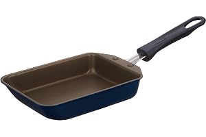 サーモス デュラブルシリーズ 玉子焼きフライパン 13cm ネイビー ガス火専用 焦げつきにくい 耐久性コーティング PFOA PFOS不使用 片手で軽々持てる 軽量モデル KFI-013E NVY