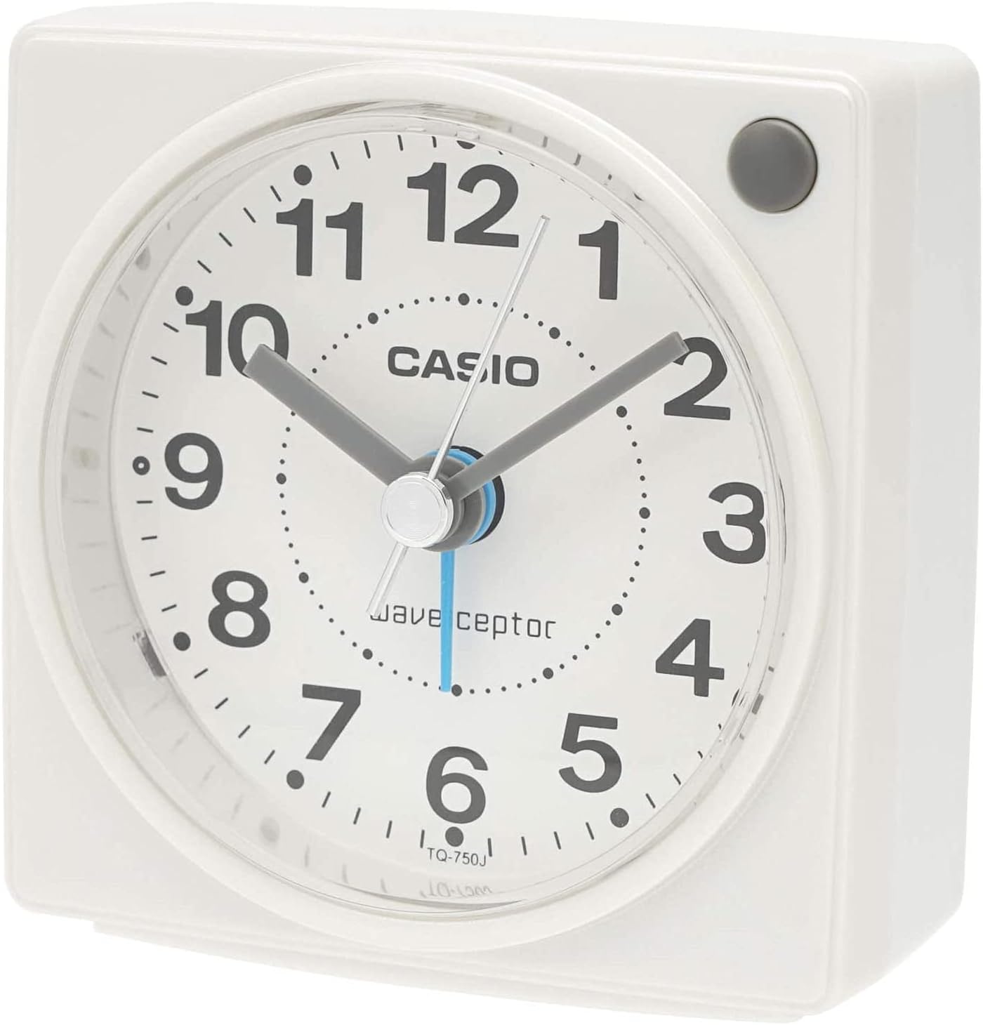 CASIO カシオ 目覚まし時計 TQ-750J-7JF 電波時計 ホワイト | アナログ| 置き時計| 卓上時計| 小型| ライト