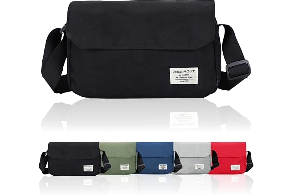 [ユニベイズ] [本当に沢山入る！] ショルダーバッグ メンズ レディース 小さめ 軽量 斜めがけ ナイロン シンプル ストリート 無地