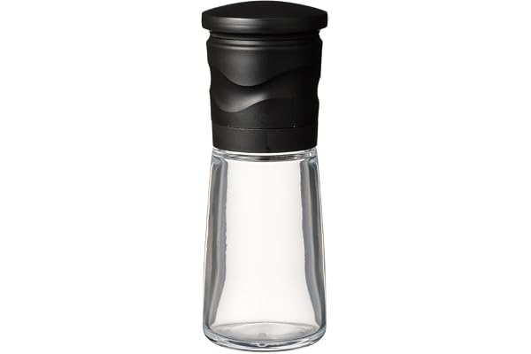京セラ ミル 90ml セラミック ソルト&ペッパー 結晶塩 胡椒 スパイス 山椒 調味料入れ 粗さ調節 分解洗浄 ブラック CM-15N-BK