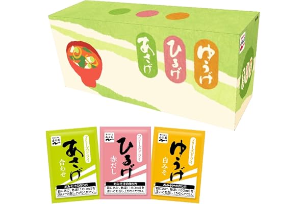 Nagatanien 永谷園 あさげ・ひるげ・ゆうげ おみそ汁アソートBOX(粉末タイプ) 30食入