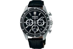 [セイコーウオッチ]SEIKO SELECTION SBTR021 メンズ腕時計 電池式クオーツ クロノグラフ レザーベルト 文字盤ブラック | 日付カレンダー・24時針搭載
