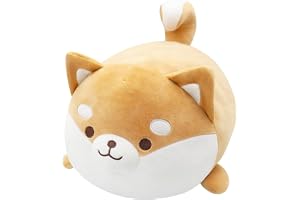 Homehalo 柴犬 ぬいぐるみ 可愛い 抱き枕 リアル 犬 スーパーもちもちぬいぐるみ 丸っこい イヌクッション 柔らかい 添い寝枕 気持ちいい抱きまくら 多機能 ソファー背当て ふわふわ 面白いギフト・お祝い・ クリスマスプレゼント(35CM)
