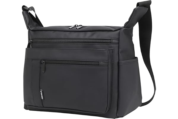 [CHUULII] ショルダーバッグ メンズ 斜めがけ バッグ 大容量 11ポケット 整理 A4 ファイル 幅広い 肩掛けバッグ ワンショルダーバッグ 軽量 通勤 一泊旅行