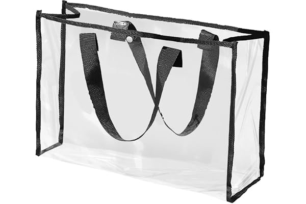 [ラアイレエ] ビニールバッグ 透明 大容量 大きめ 47x35x15cm pvc 透明バッグ クリアバッグ 透明 トート 防水 手提げ 軽量 推し活 オタ活 プール ビーチ 水泳 温泉 旅行 出張